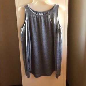 cold shoulder grey shirt